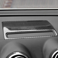 carbon fiber car center control navigation screen panel dashboard frame trim for audi a3 s3 2014 2015 2016 2017 2018