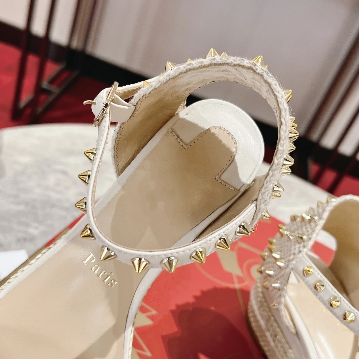 Top Quality Red Sole Womens High Heels 6cm Shoes Luxury Fashion Ladies Braided Sandals Classic Retro Designer High Heel HJ2053