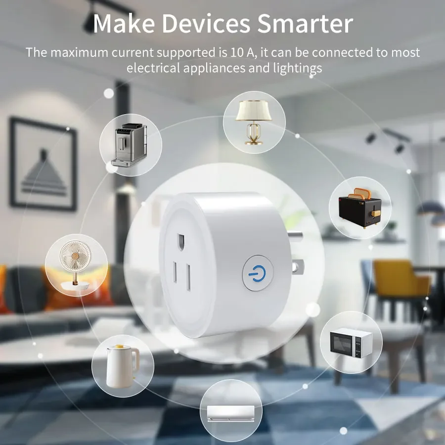 Умная розетка с Wi-Fi 10 А 100-240 В