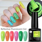 Светоотражающий Гель-лак для ногтей UR SUGAR, неоновый голографический гель, светящийся флуоресцентный Полупостоянный УФ-Гель-лак для дизайна ногтей