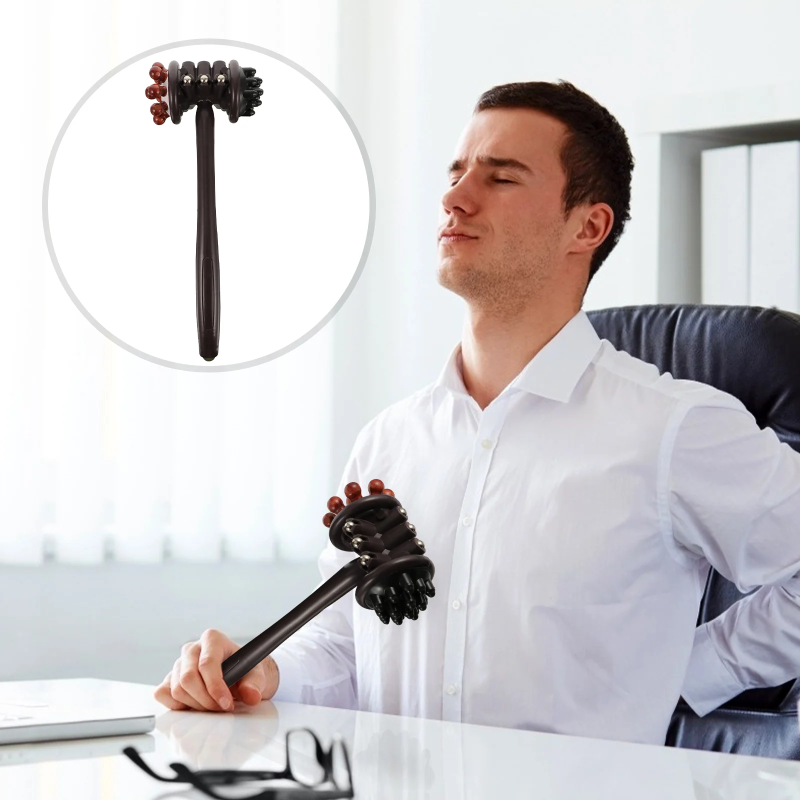 

1pc Handheld Body Knocking Massager Handheld Efficient Body Knocking Hammer Body Massager