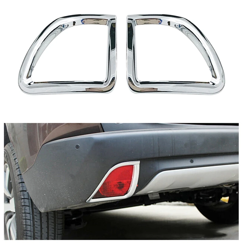 

for Peugeot 2008 2014 - 2019 Rear Fog Light Frame Cover Trims ABS Fog Lamp Sticker