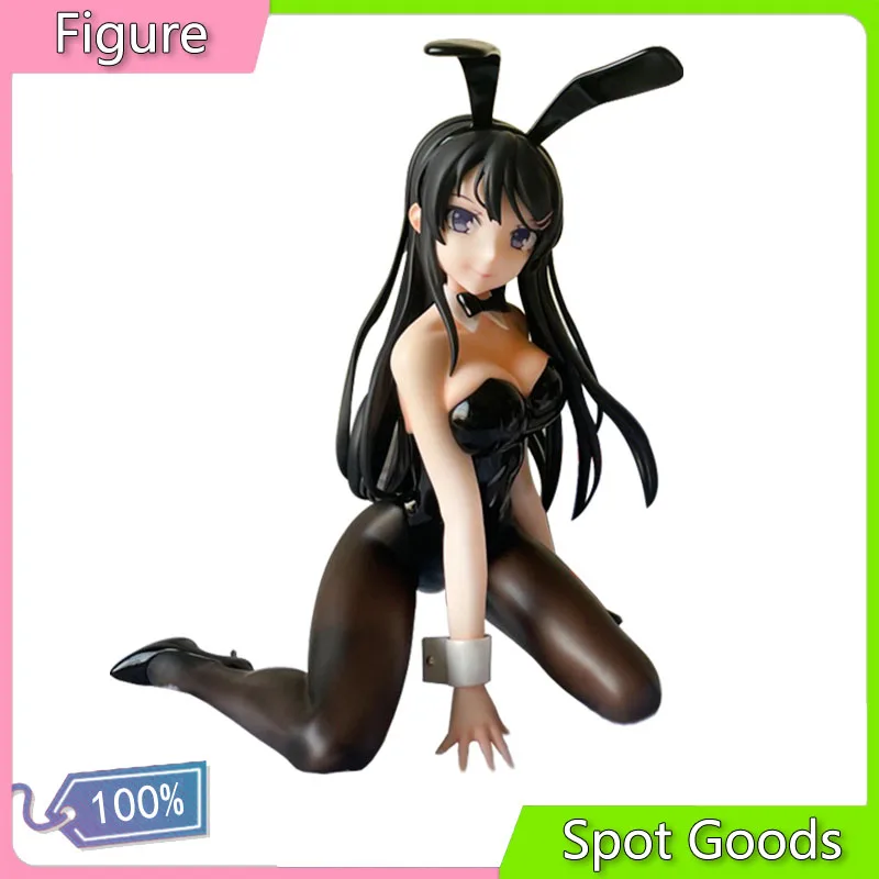 

Японская популярная аниме-фигурка, серия «молодая свинья» Sakurajima Mai, сексуальный черный Шелковый кролик, девушка на коленях, кукла, ПВХ колле...