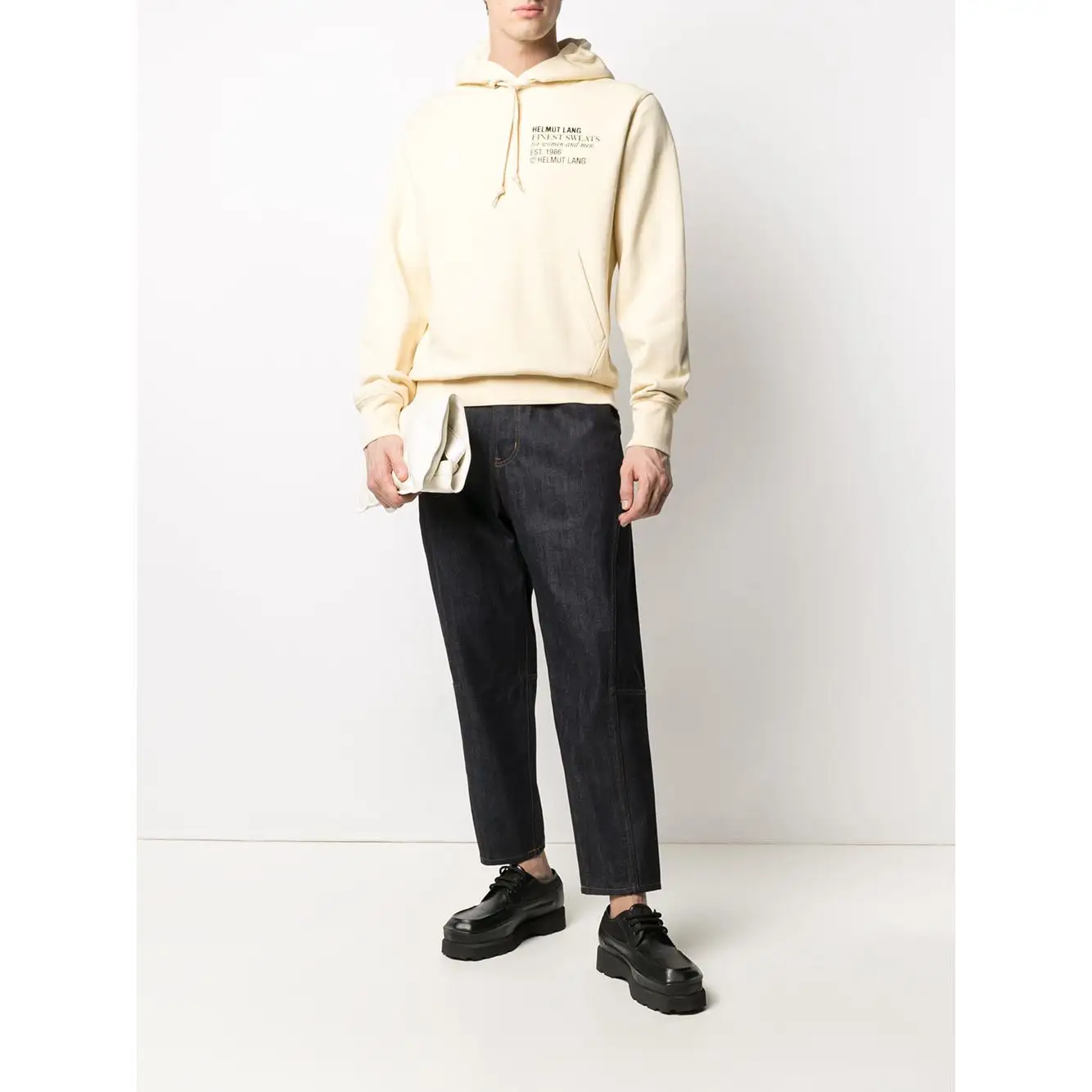 

HELMUT LANG Print Cotton Men's And Women's Unisex Hoodie Sweatshirts