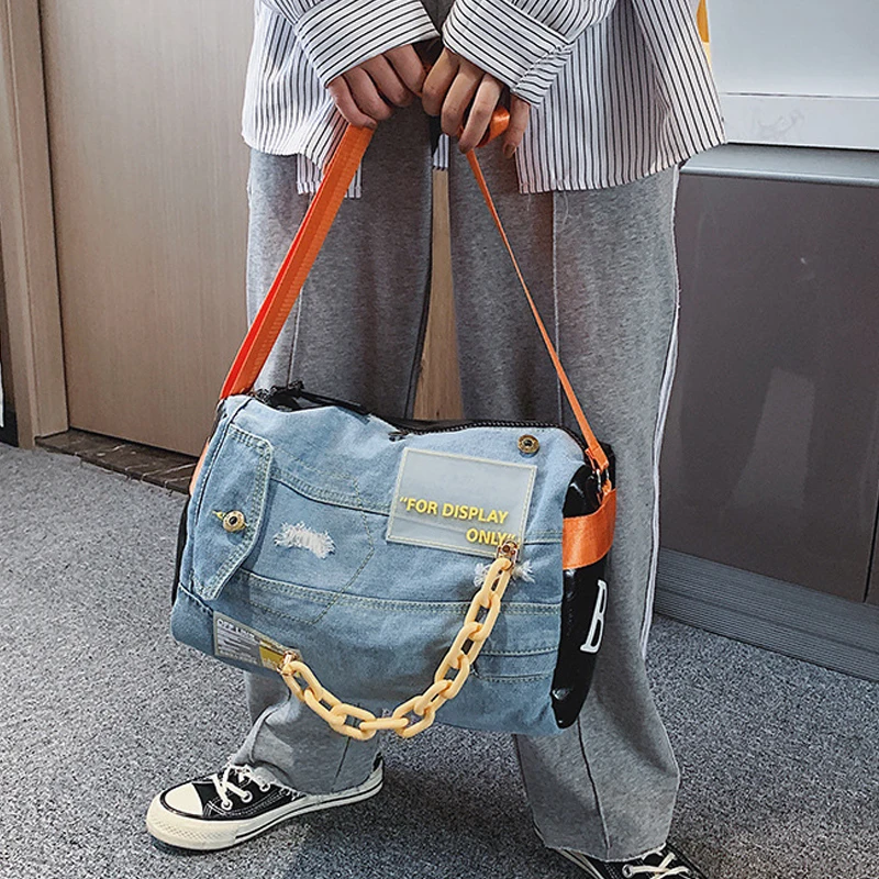 

Denim Bag Luxury Designer Handbags For Women 2023 High Quality Casual Training Bag Yoga Sports Bag Travel Shoulder Crossbody Bag