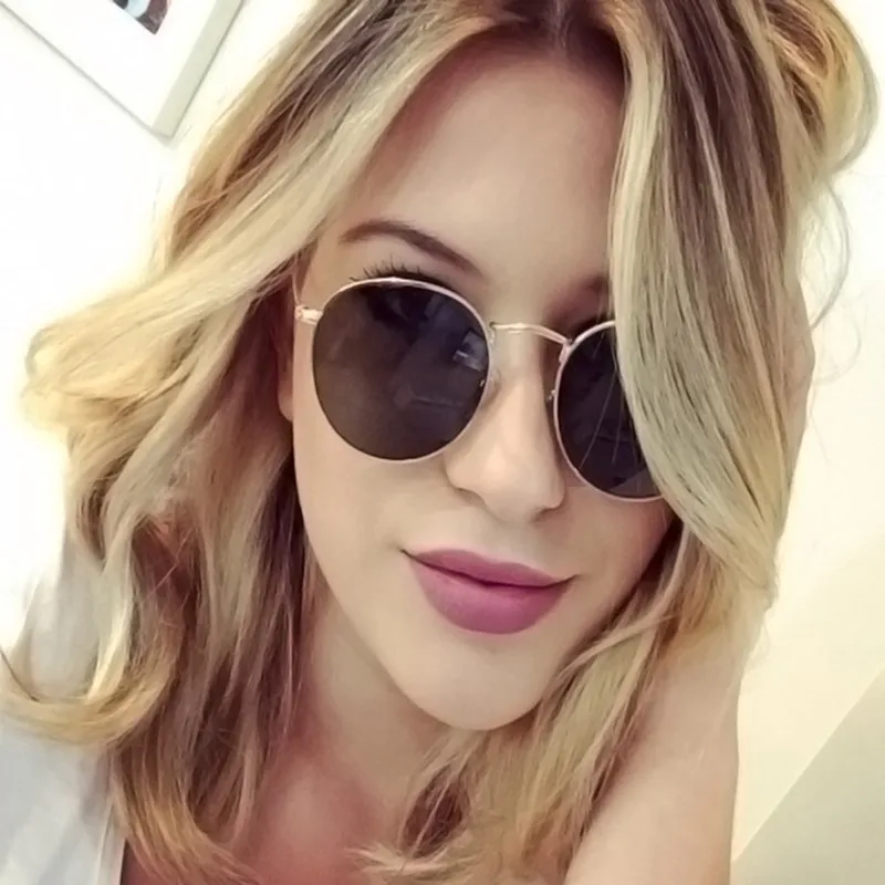 

Очки солнцезащитные женские круглые поляризационные, Модные Винтажные Классические Дорожные солнечные очки в стиле ретро для вождения