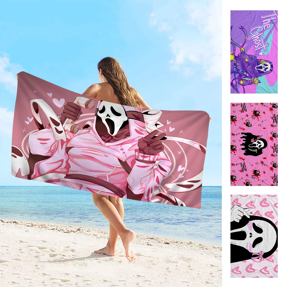Пляжное Полотенце Из Микрофибры G-Ghostface Быстросохнущий Мягкий Впитывающий Коврик