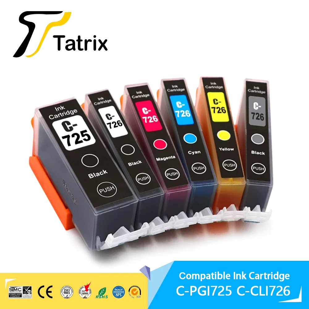 PGI-725 PGI725 PGI 725 CLI-726 CLI726 CLI 726 совместимый картридж для принтеров Canon PIXMA