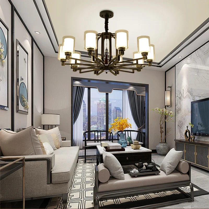 Новая китайская Люстра для гостиной простой современный домашний обеденный