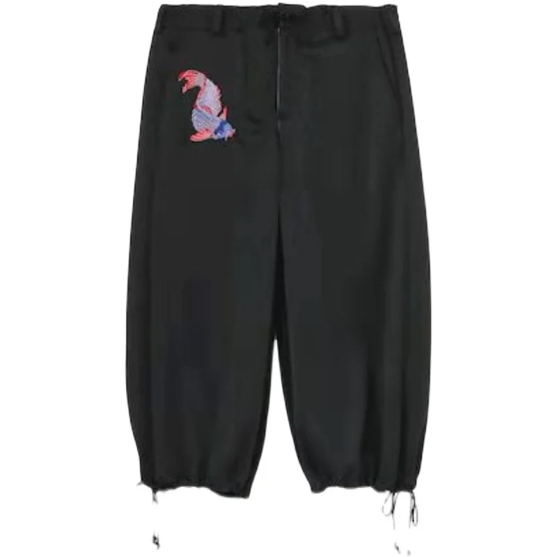 Drawstring balloon pants 2022-23 fall/winter embroidered men's pants