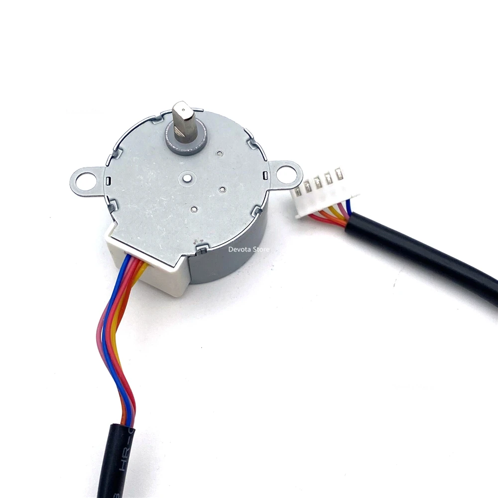 Двигатель кондиционера 35BYJ46 12 В постоянного тока, 1:85 45 Ом, подвесные листья, синхронный шаговый поворотный лопастной двигатель
