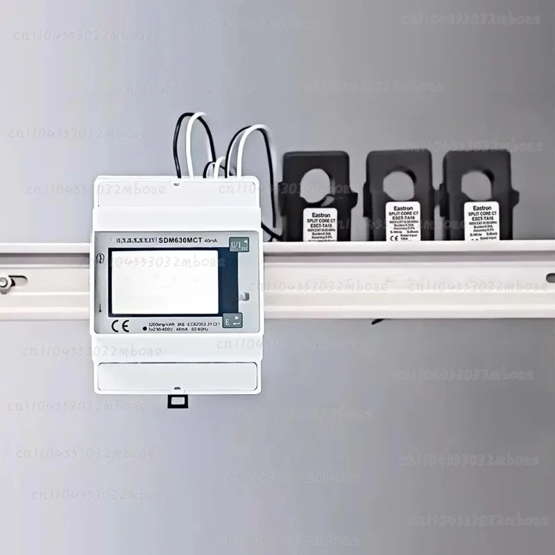 Фото Трехфазный многофункциональный счетчик энергии Eastron SDM630MCT 40mA RS485 с трансформатором тока для установки на DIN-рейку №2
