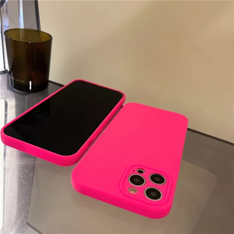 

Free Shipping For iPhone 14 13 12 11 Pro Max Mini XS Max XR X 8 7 SE 2020 Soft Thin Cover funda Original Square Liquid Silicone