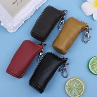 casual vintage coin purse bag for men leather key bag genuine keychain holders key organizer wallet pocket
