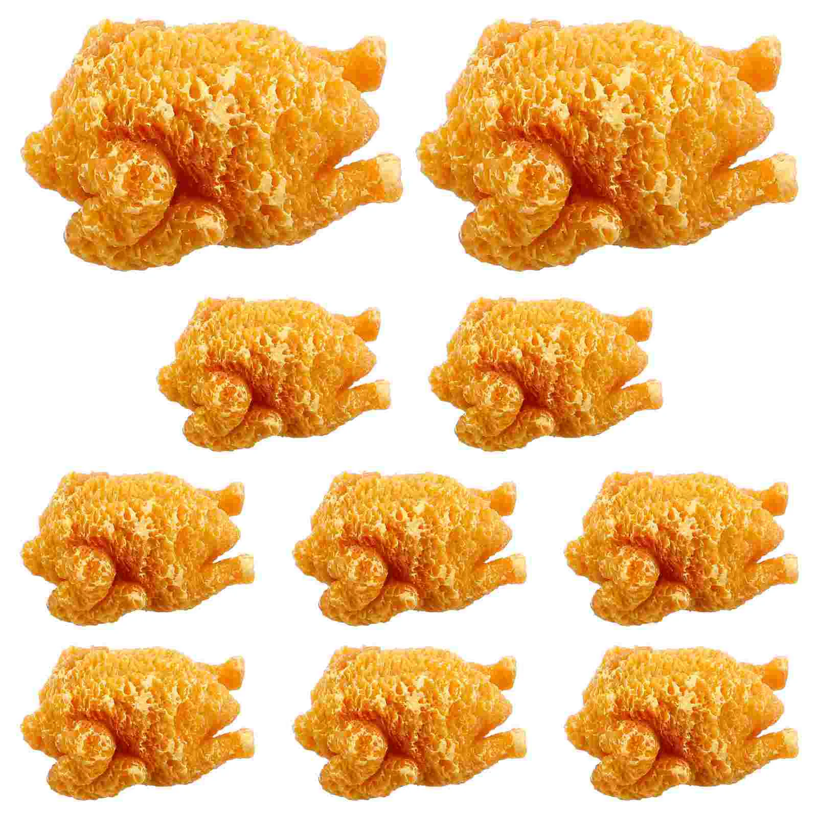 10 шт. украшения из жареной курицы поддельные реалистичные крылья еда реквизит