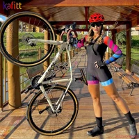 2022 kafitt womens beauty long cycling triathlon clothes skinsuit sets 20d pad go pro conjunto feminino ciclismo jumpsuit kits