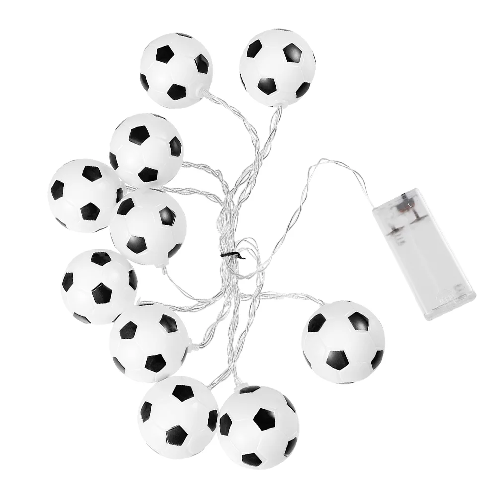 

Soccer String Lights Powered Football Soccer Shape LED String Lights Soccer Shaped Fairy Lights Christmas Lights for Indoor