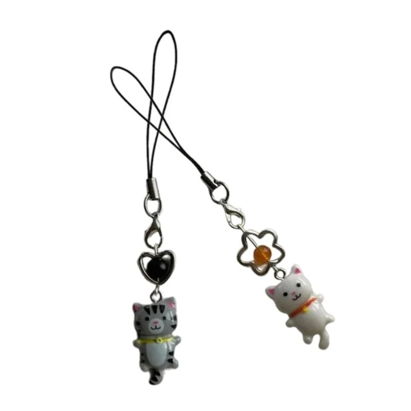 Фото Прекрасная кошачья подвесная кулона для клавишного телефона Lanyard Brap Brap Back Sagm Sagm Acsessy Care Care Coremed №4