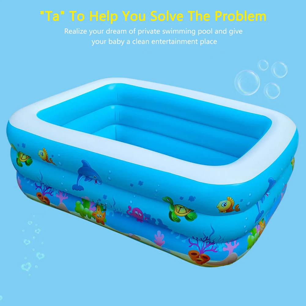 

Rectangular Inflatable Swimming Pool Bath Tub Outdoor Summer Paddling Pool for Baby Kids Children Basin Pool Sport Water