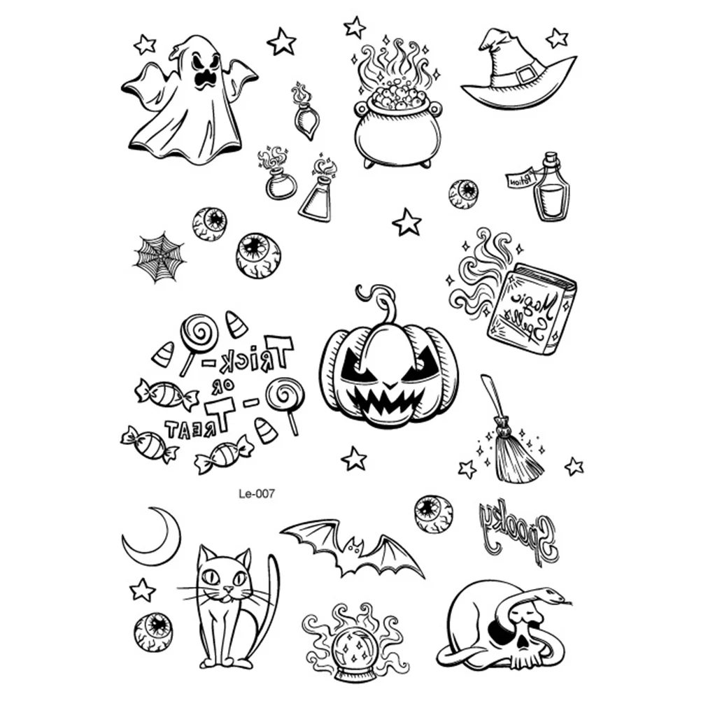 

4PCS Luminous Stickers Skin-Friendly Cartoon Temporary Tattoos Waterproof Stickers