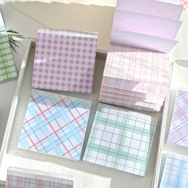 

100pcs Foundation lattice memo pad Note Book Korean INS Style Message Note Memo Note Paper to do list School office supplies