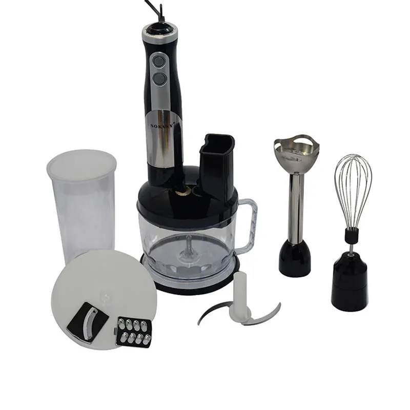 700W 2-Speed Immersion Multi-Purpose Hand Blender 304 Stainless Steel With Whisk, Beaker/Measuring Cup, Milk Frother Attachments