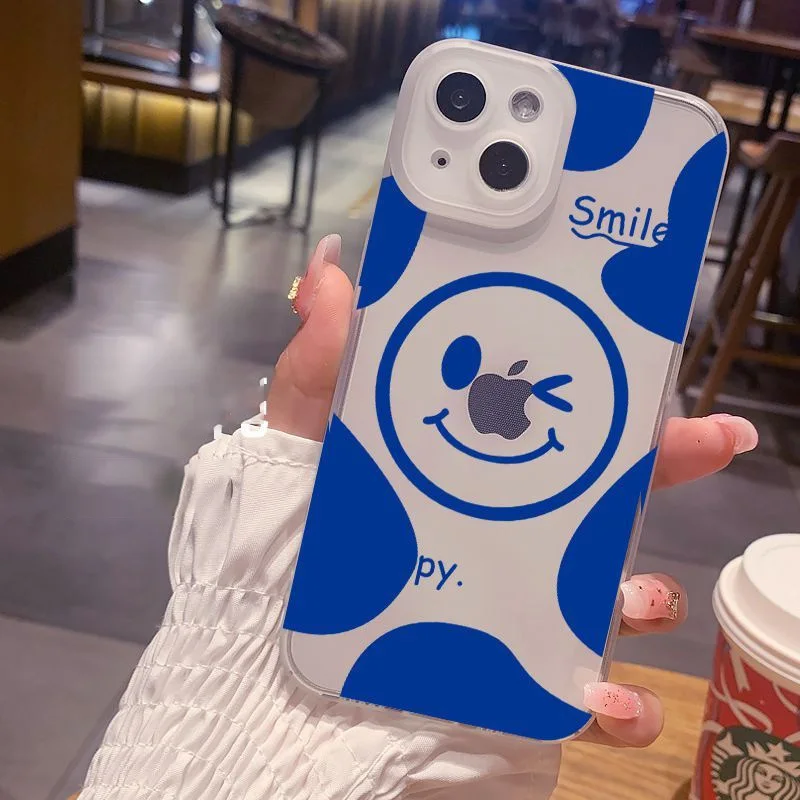 

Smiley Phone Case For Apple iPhone 14 13 12 11 Pro Max Mini X XS Max SE2 SE3 6 6s 7 8 Plus Silica gel phone case
