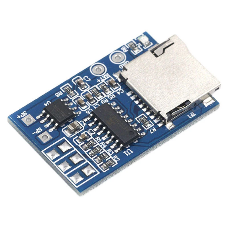 

1/2~100/200Pcs TF Card MP3 Decoding Board Decoding Module 3.7-5V Power Supply With 2W Mixed Mono Memory Player Module