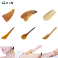 natural resin amber gua sha massage scraping for face neck beeswax guasha scraper massager therapy acupoint acupressure 9styles