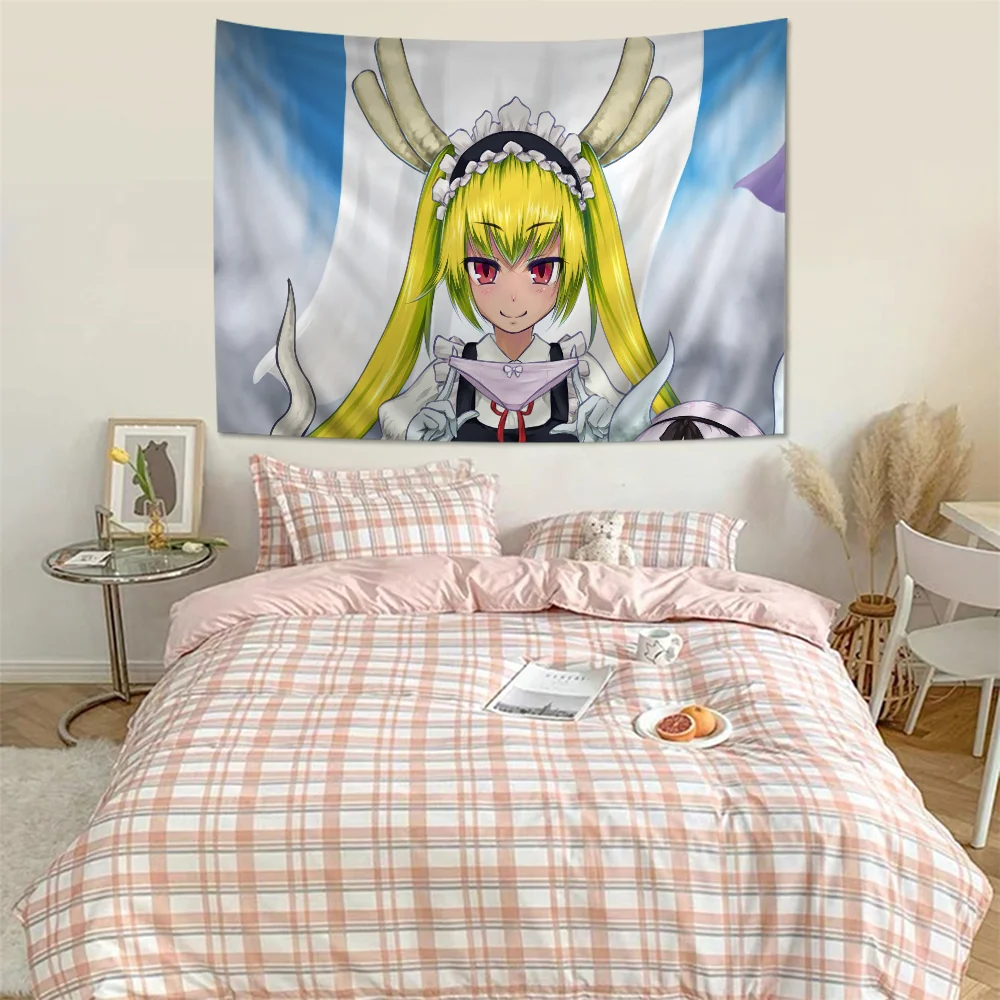 Настенные подвесные гобелены в стиле хиппи с аниме Miss Kobayashis Dragon Maid D для гостиной