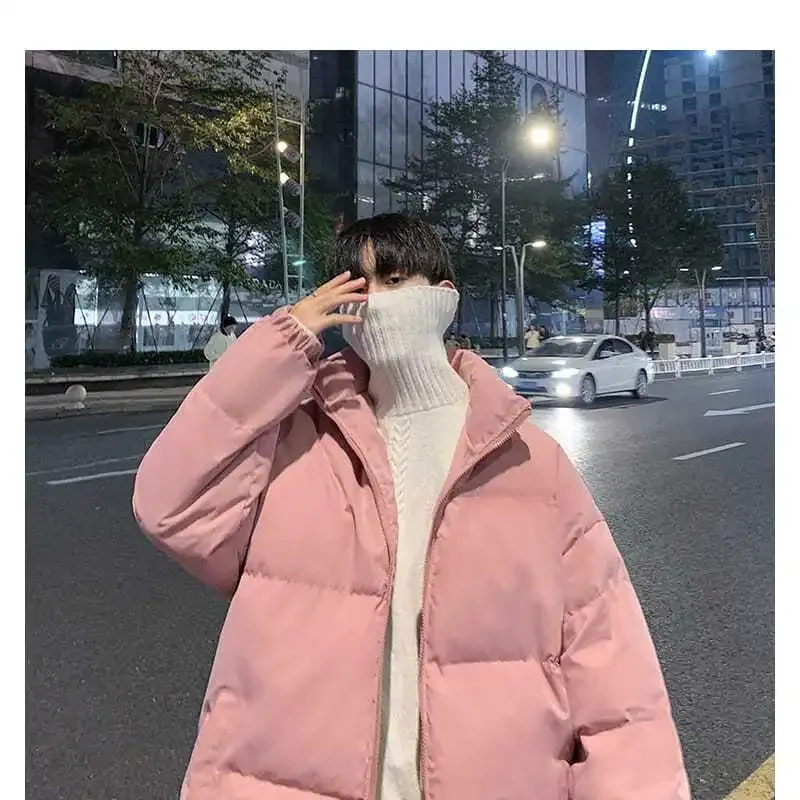 Парка в стиле ретро для мужчин и женщин уличная одежда однотонная теплая куртка