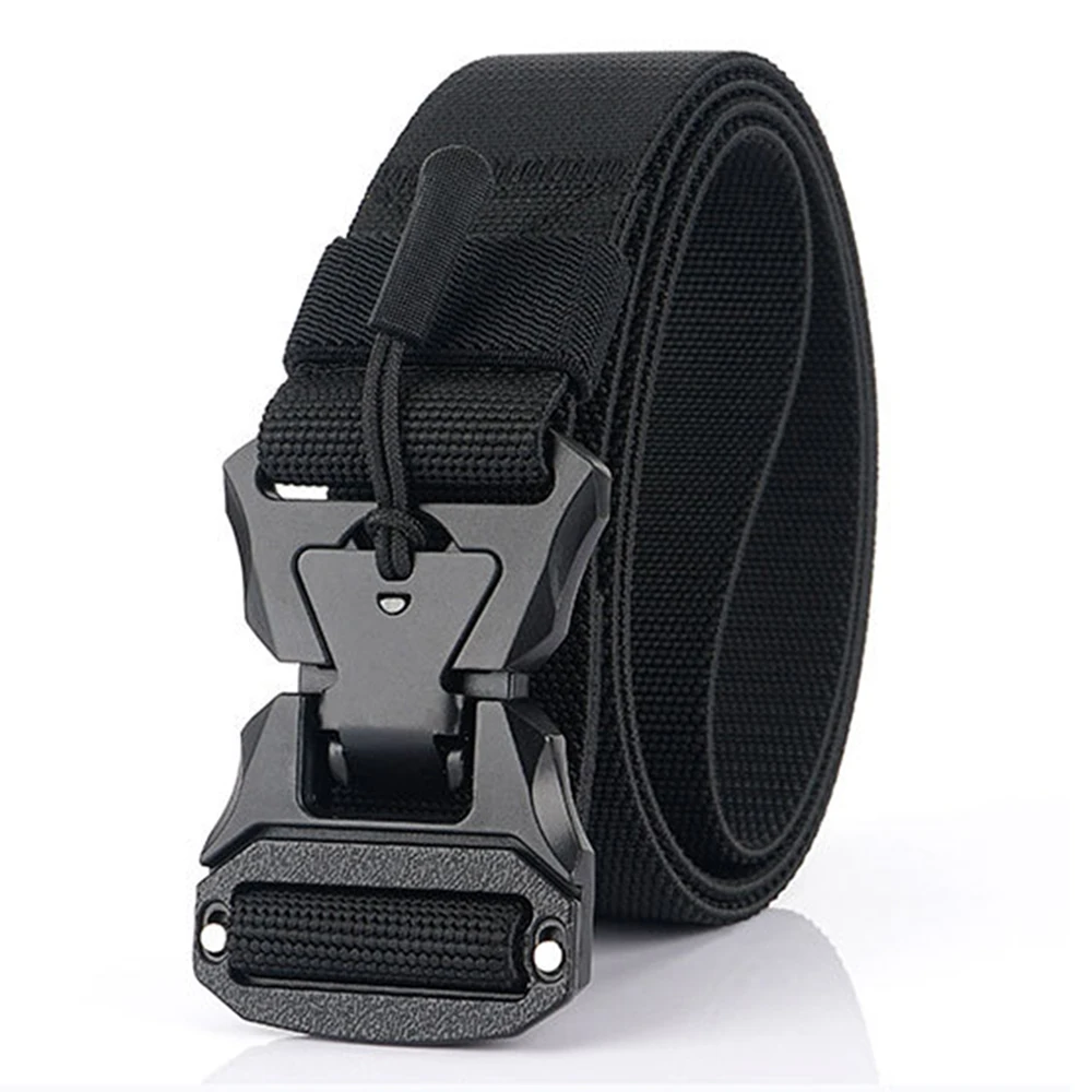 Tactical Belt Heavy Webbing Adjustable Military Style Men's Nylon Training Belts Quick-release Metal Buckle Male Design