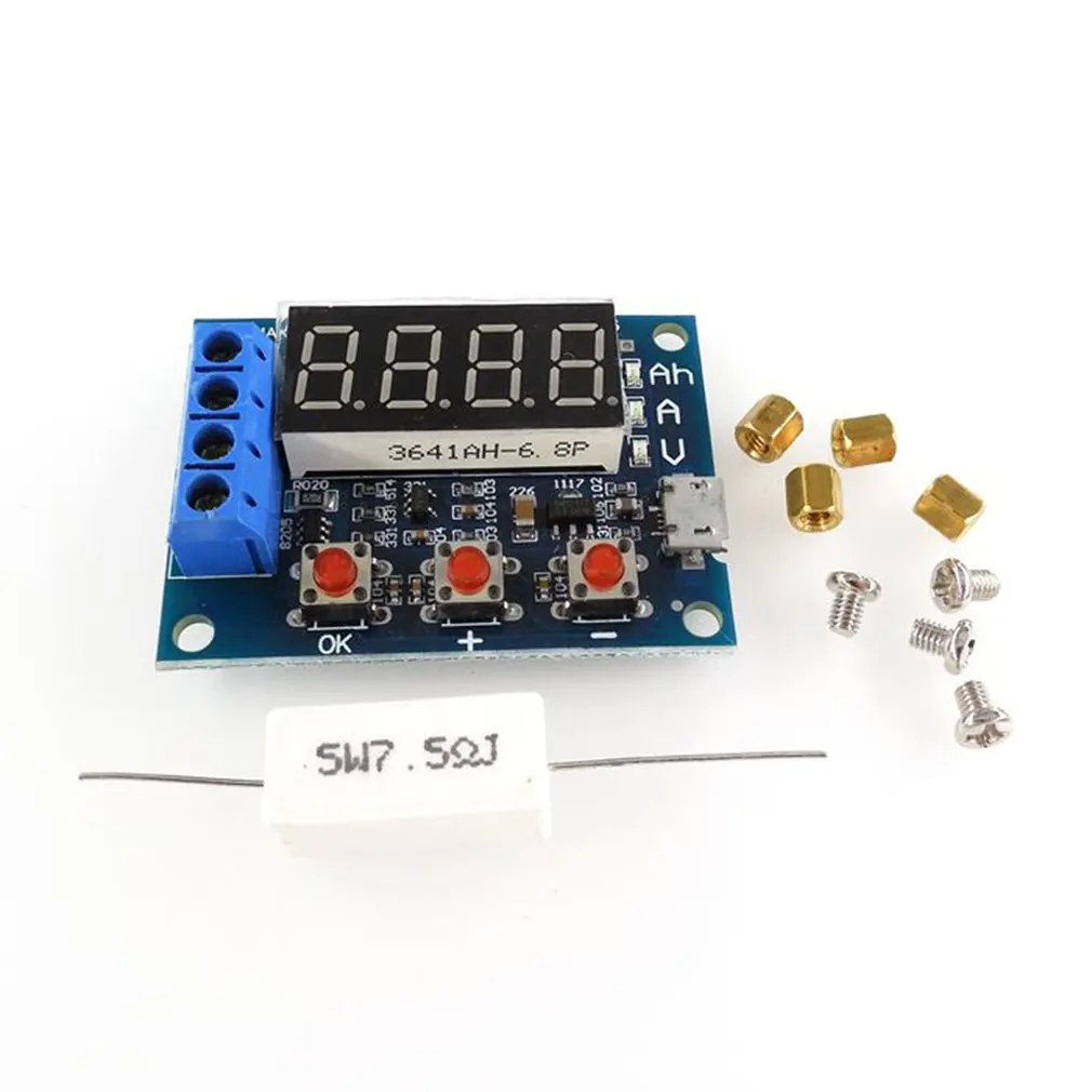 

Модуль тестера емкости аккумуляторной батареи, светодиодный цифровой литий-ионный аккумулятор 18650 с внешней нагрузкой, тестовая плата анал...