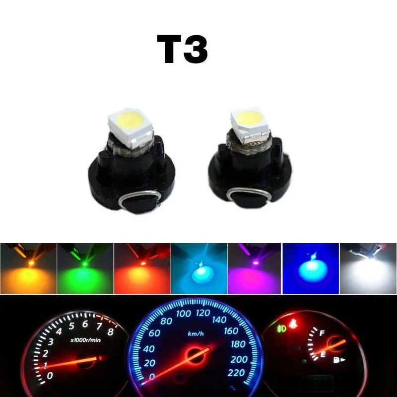 

50 шт., светодиодные лампы t3 t4.2 T4.7 для салона автомобиля