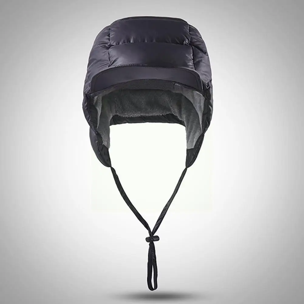 

Windproof Duck Down Peaked Hat Thermal Waterproof Earflap Warm Fleece Soft For Cycling Hunting Cold Weather Outdoor Sports I7k3