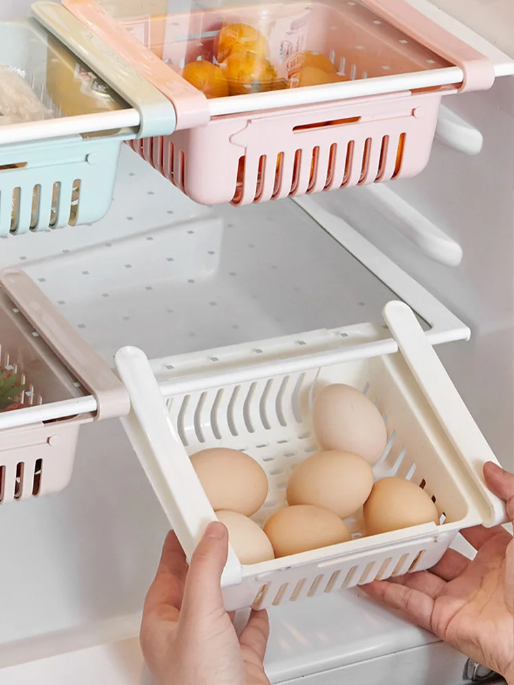 

Creative Refrigerator Storage Box Fresh Spacer Layer Storage Rack Drawer Fresh Spacer Sort Kitchen Tool