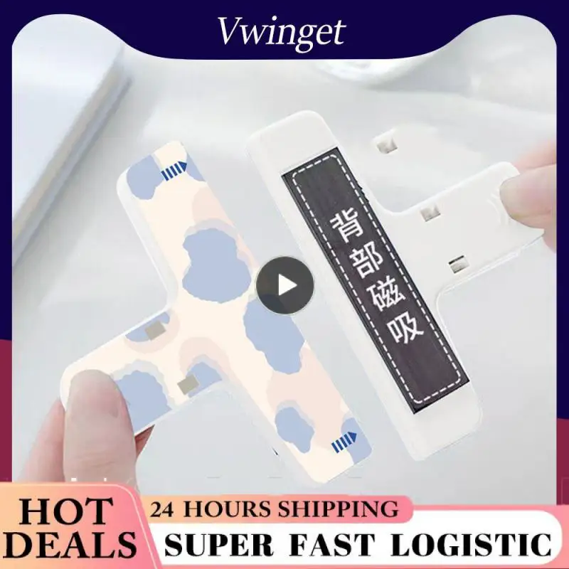 

Blue Hand Account Folder Anti-slip Design Paper Folder High Color Value Safe Without Hurting Hands Magnetic Clip Folder