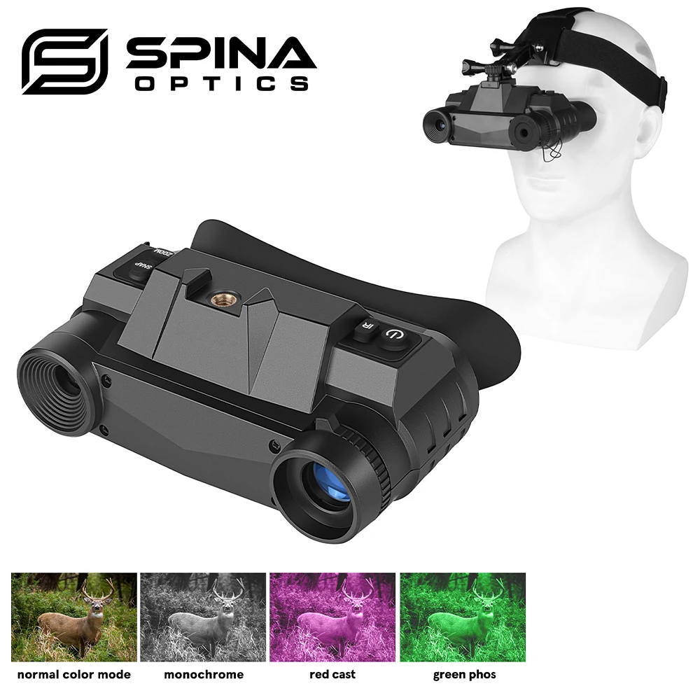 

NVG-G1 Night Vision Goggles Head Mounted 7X Optical Extra Wide FOV For Close Quarters Covert 940nm IR 4K HD Digital for Hunting