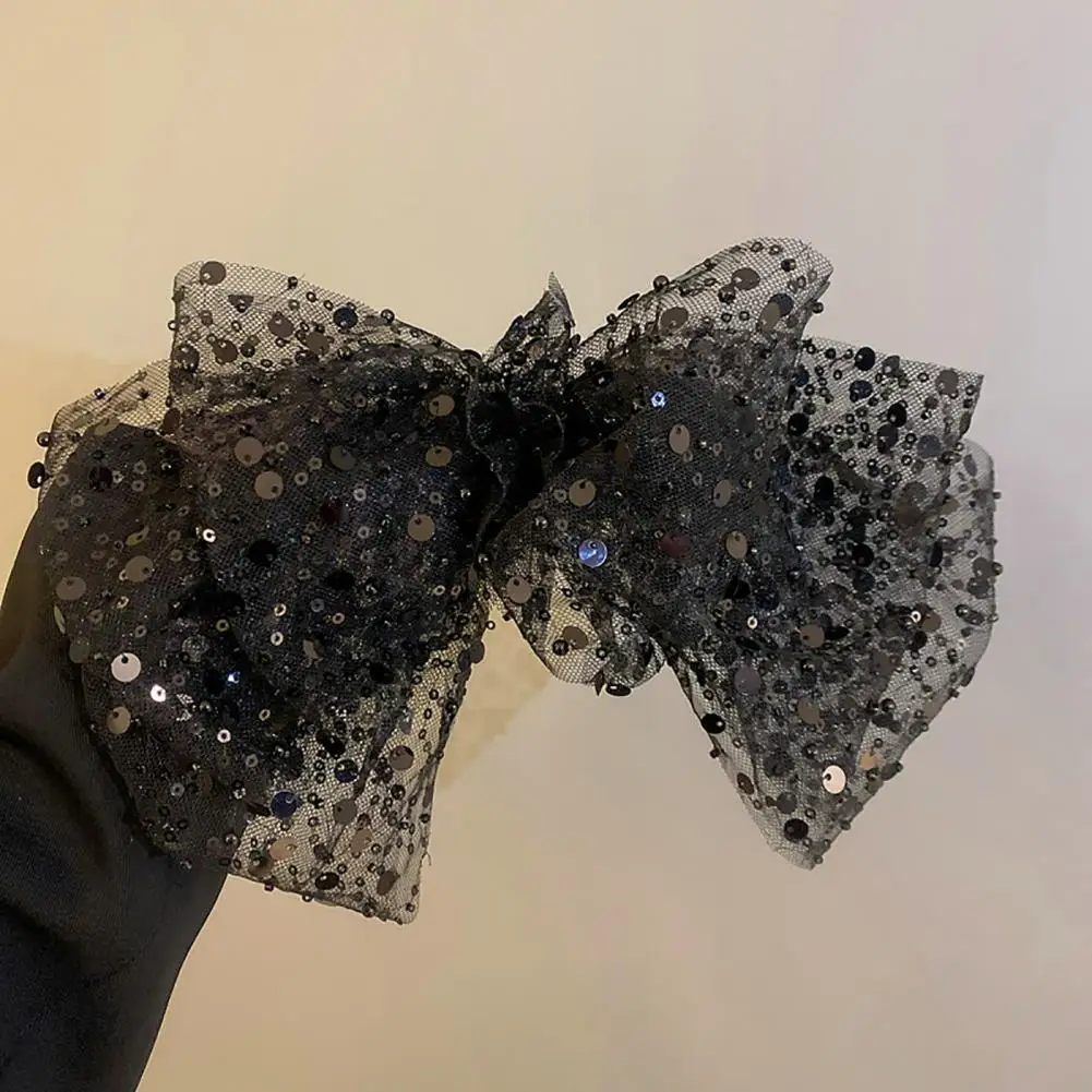 

Photo Prop Elegant Anti-rust Women Hairpin Anti-slip Lady Hair Barrette Big Bow-knot Hair Styling Tool