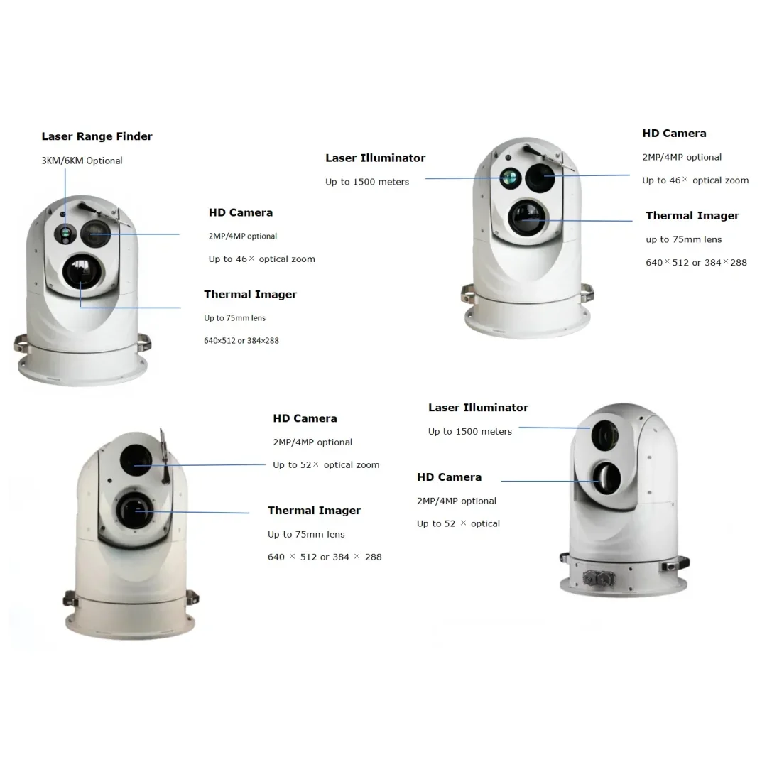 Морской PTZ 2MP 92x оптический зум + 1500 метров ИК-осветитель Гироскоп