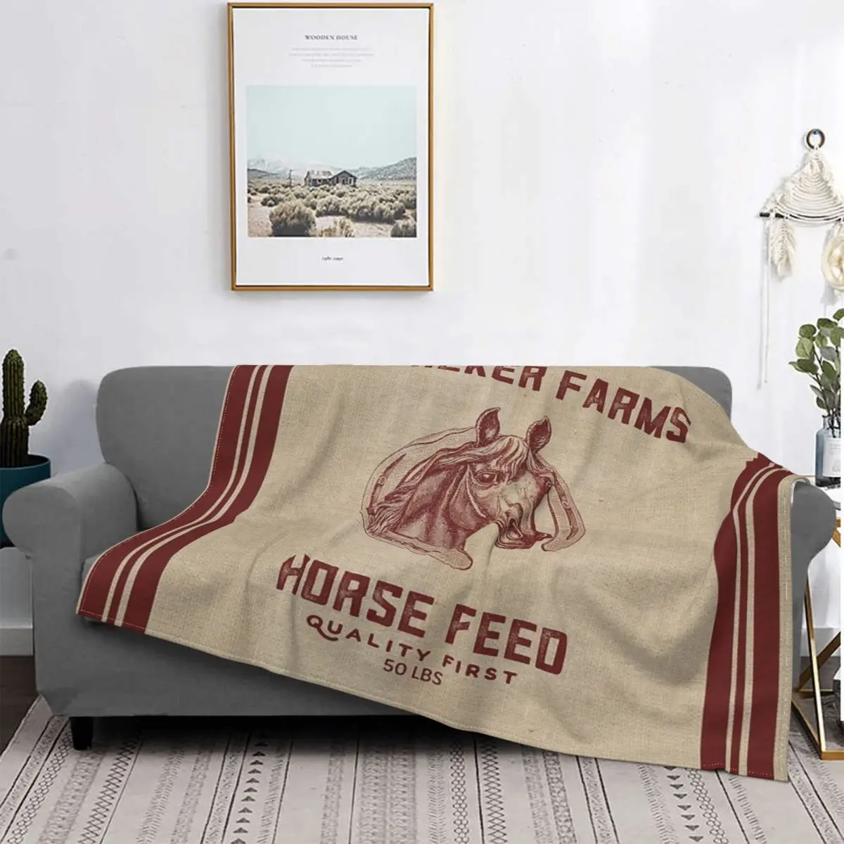 

Walker Farms-Manta de muselina para cama, edredones a cuadros, manta de muselina para sofá, saco Vintage