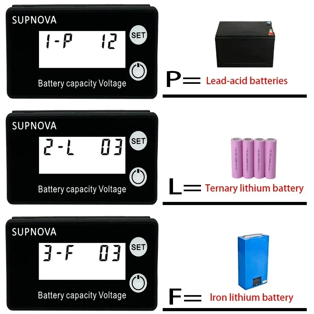 Литиевая мощность Lifepo4 Индикаторная батарея Измеритель емкости