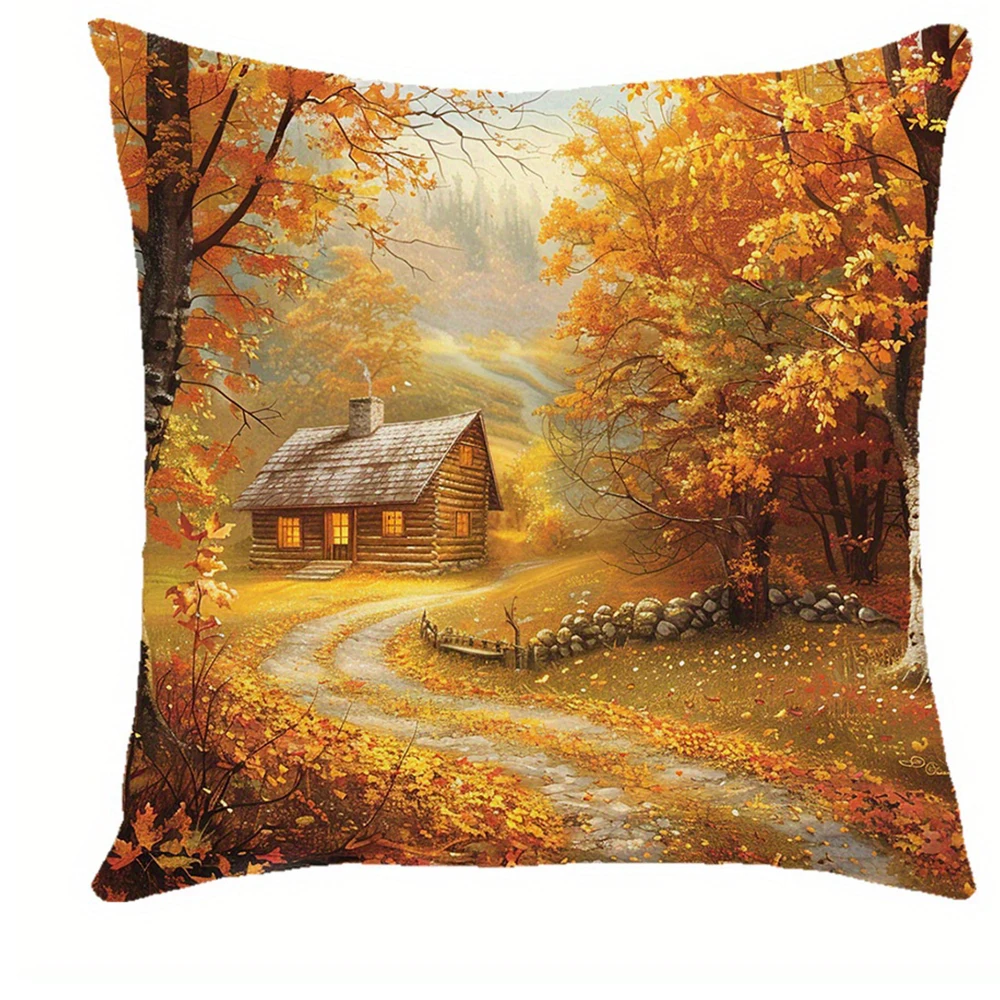 

Декоративная наволочка Autumn leaves полиэстер 40x40 см