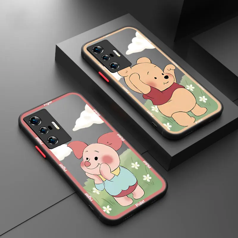 Чехол для телефона Winnie The Pooh Piglet Vivo X70 Pro Y02 Y15 Y22 Y76 S Y16 Y17 Y20 Y21 Y27 Y35 Y50 Y72 Y75 Y77 Y78 Y85 Y91 Y93