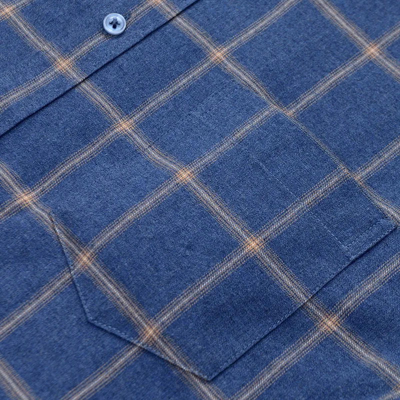 100% Cotton Plaid striped shirt Casual Shirts Men Long Sleeve Slim Fit Male Mens Fashion Clothing Trends Social Formal Shirts