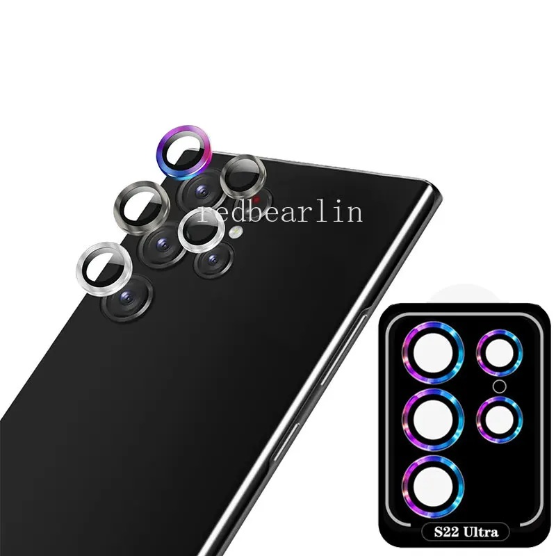 50pcs Camera lens Glass Protector for Samsung S22 Ultra 5G S23 Ultra Lens Cover Tempered Glass for S22 Ultra Lens Case