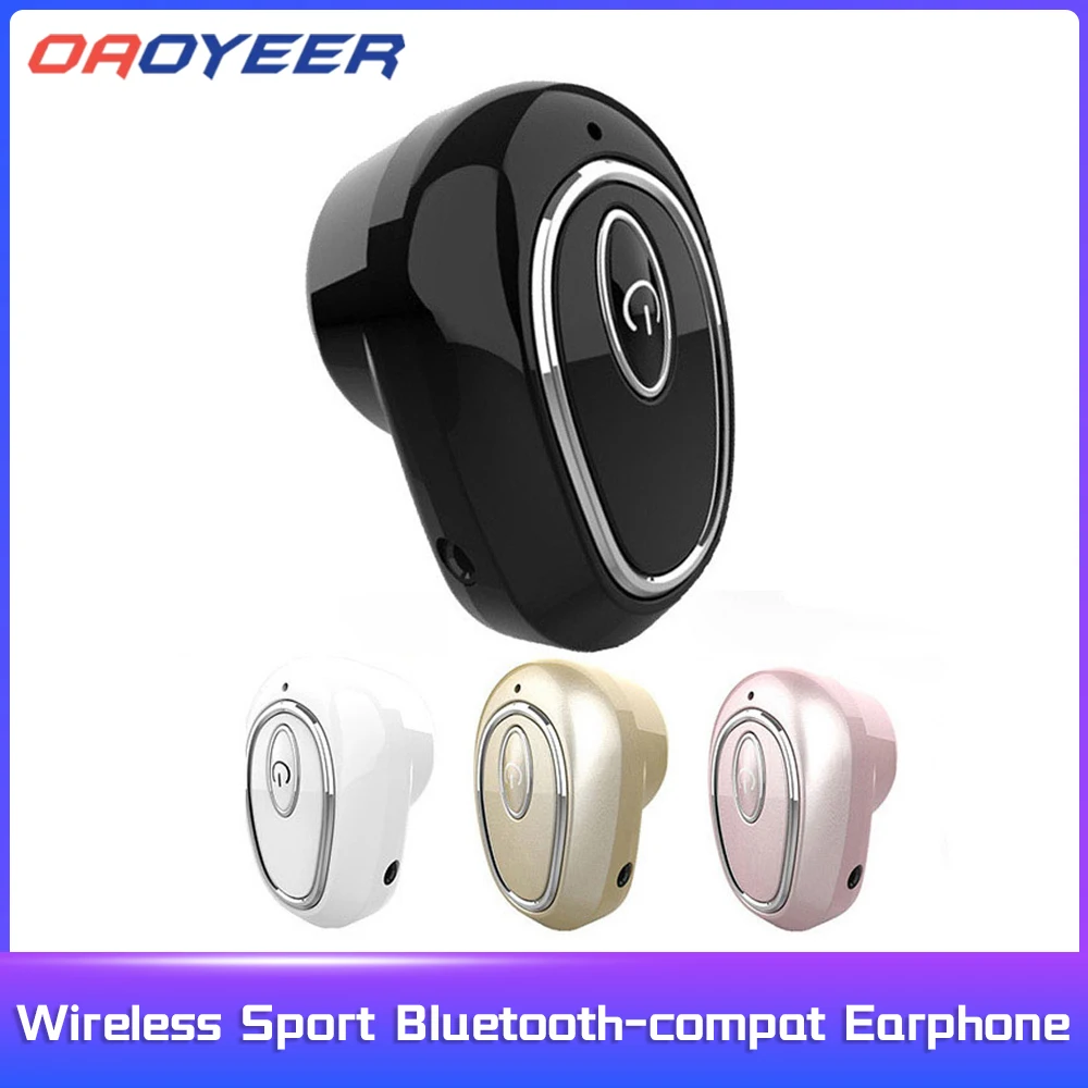 

Single S650X Wireless Sport Bluetooth-compat Earphone Handsfree Earphone In Ear Mini Earbuds with Mic Headset for Android Ios PC