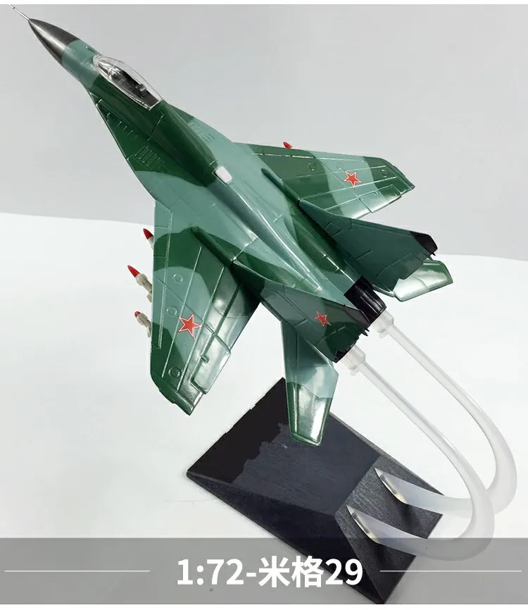 

1:72 ABS Static Simulation Fighter Aircraft model Soviet Union MIG-29 Fighter Airlines Assembled Military airplane model Plane