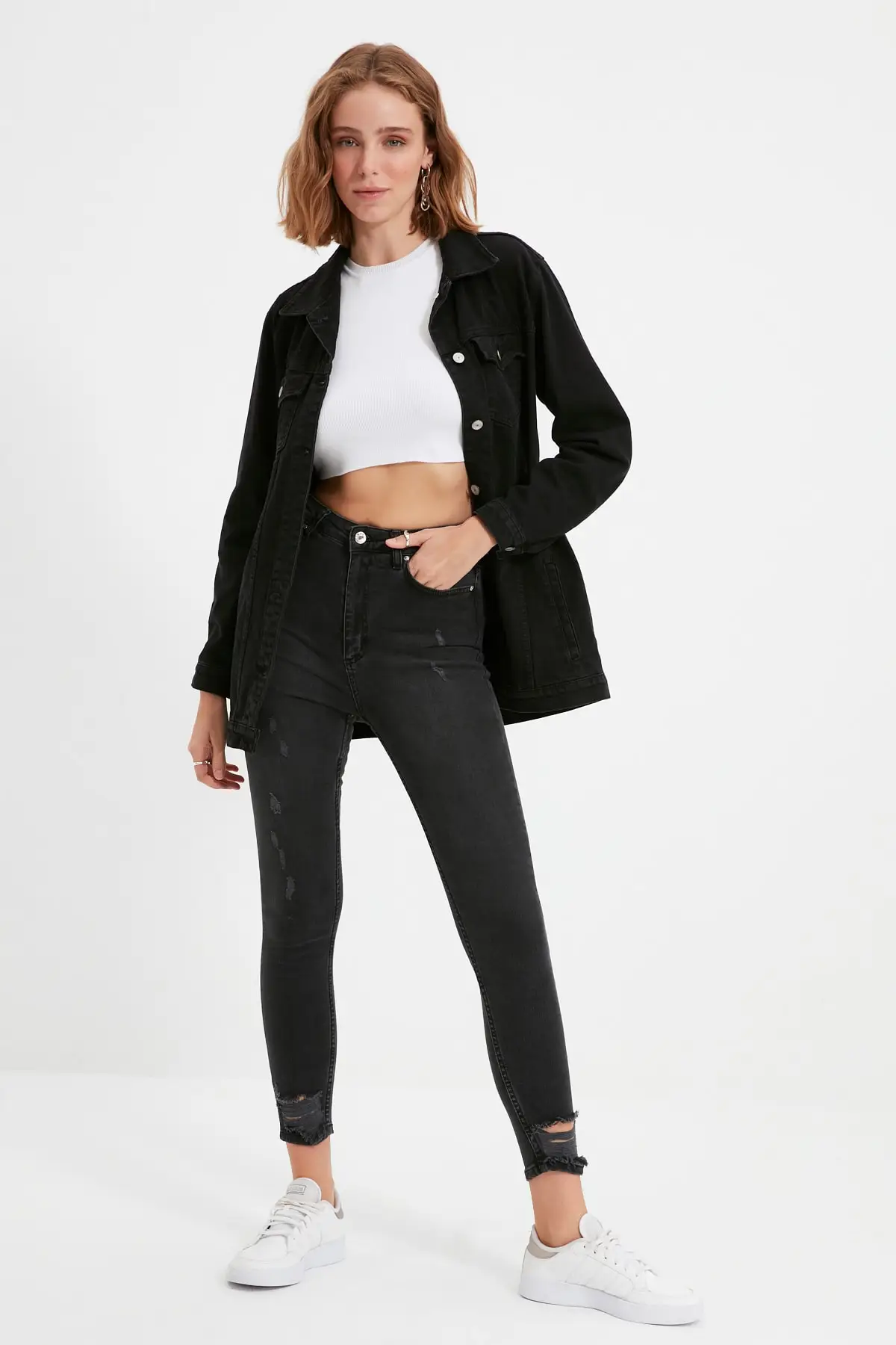 

Trendyol Yırtıklı High Waist Skinny Jeans TWOAW22JE0941