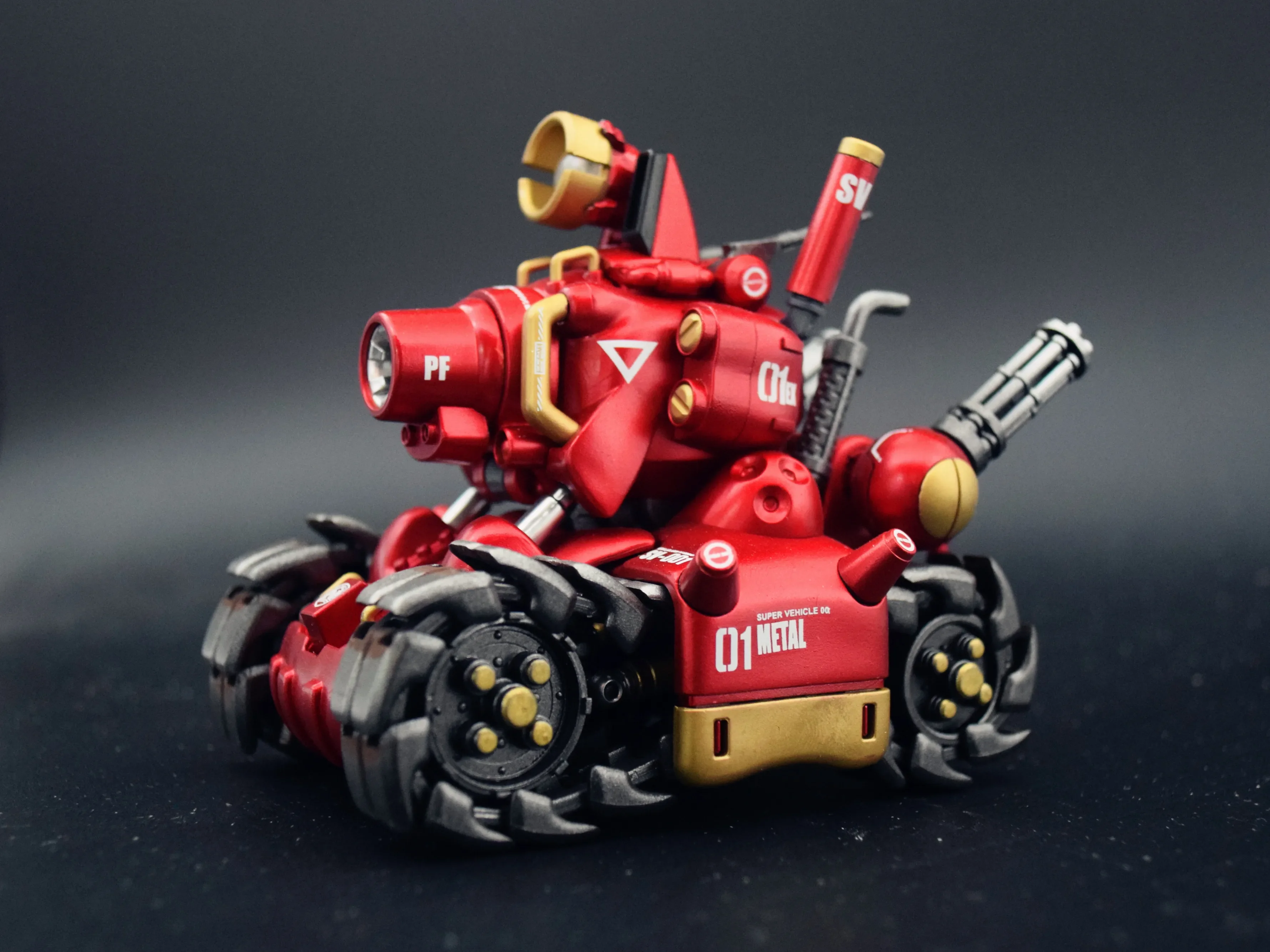 Маленькая модель танка Красного пламени металлик краска стильная живопись